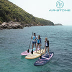 AIR-STONE 10'6” 450 lb Capacity，Inflatable Stand Up Paddle Board with sup Accessories Including Backpack, Repairing Kits, Non-Slip Deck, Leash, 3 Fins, Paddle and Hand Pump