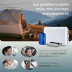 Travel & Camping Cooling Memory Foam Pillow for Backpacking &Airplanes &Beach, Medium Firm Small Camp Bed Pillow for Car Sleeping,Toddler, Breathable Washable Cover, Neck Support Portable Compressible