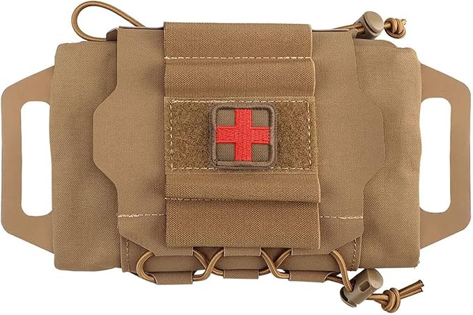 SABADO Rapid/Quick Deploy First Aid Kit Pack Tactical IFAK Pouch Two-Piece System Med Roll Carrier Hypalon Handle Outdoor Sport Hunting Bag