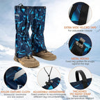 Waterproof Adjustable Leg Gaiters for Men and Women Snow Boot Gaiters for Hiking in Hunting Sand and Mud Mountain Climbing or Snowshoeing