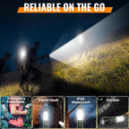 Rechargeable LED Flashlight Lantern 2000 High Lumens - with Camping Lanterns, Long Range LED Super Bright Flashlight for Camping, 5 Mode, High Powerd Heavy Duty Zoomable Waterproof Tactical Flashlight