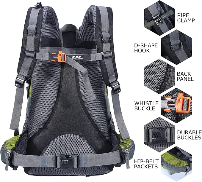 Diamond Candy Waterproof Hiking Backpack for Men and Women, Lightweight Day Pack for Travel Camping