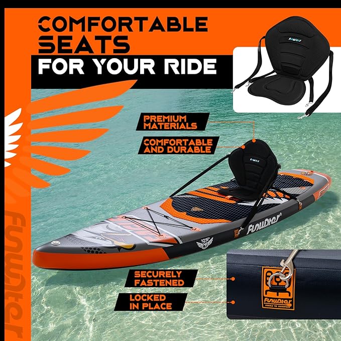 FunWater Stand Up Paddle Board Ultra-Light Inflatable Paddleboard with SUP Accessories for Adults & Youth of All Skill Levels