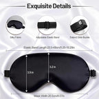 Sleep Mask, Silk Eye Mask for Sleeping with Adjustable Strap, Blindfold Eyeshade for Men & Women, Comfortable & Soft Eye Cover Eyeshade for Night Sleep（Black&Blue&Pink&1 Laundry Bag）