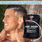 VIHOSE 6 Pcs Solar Shower Bags 5 Gallons/ 20 l Solar Heating Camping Shower Bags with Removable Hose for Camping Beach Swimming Outdoor Traveling Hiking Climbing(Black)