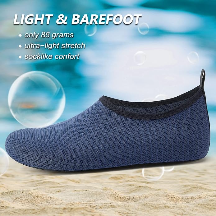 Deevike Water Shoes for Women Men Barefoot Quick-Dry Aqua Socks Slip-on for Beach Swim Surf Yoga Exercise