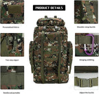 Hiking Backpack for Men 70L/100L Camping Backpack Military Rucksack Molle 3 Days Assault Pack for Climbing