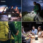 LETMY 4 Pack Camping Lanterns for Power Outages - Dimmable & 3 Color Modes, Battery Powered Lantern, Collapsible, Water Resistant Lantern Flashlight for Emergency, Hurricane, Storms, Outdoor Survival