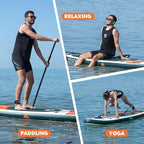 InnoExpo Inflatable Stand Up Paddle Boards with Premium Accessories, Wide Stable SUP Paddle Board Design, Non-Slip Comfort Deck for Youth & Adults