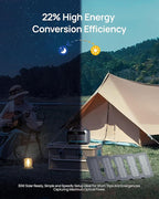DARAN Portable Power Station 300W, 192Wh LiFePO4 Battery Backup, Solar Generator with 2 AC Outlets, USB-C PD 60W, LED Light, Lightweight Power Bank for Camping, RV, Travel, Home Emergency