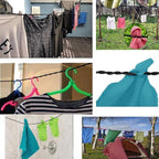 Bungee Cord Clothesline,Tri-Braided Cord Clothes Line,Portable Travel Clothesline Laundry Clothesline (with 2 Strong Suction Cups) for Home,Camping,Travel,Indoor or Outdoor Use - No hanger hook needed