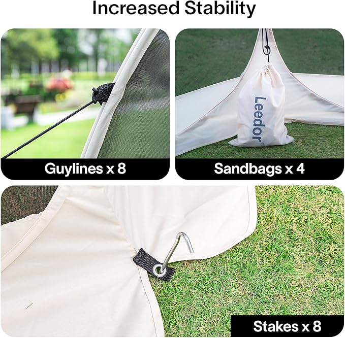 Alvantor Screen House Gazebo, 6-10-15 Person Pop Up Igloo Screened Canopy Tent with Mosquito Netting Sides, Instant UV Resistant Sun Shelter for Garden, Patio, Backyard