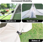 Alvantor Screen House Gazebo, 6-10-15 Person Pop Up Igloo Screened Canopy Tent with Mosquito Netting Sides, Instant UV Resistant Sun Shelter for Garden, Patio, Backyard