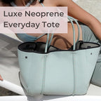 POPUPS Large Neoprene Tote Bag for Women – Stylish Work, Beach, Travel Bag with Pockets, Rope Handles with Zipper Pouch