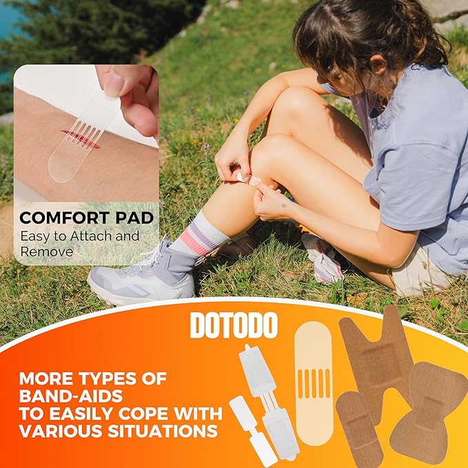 Emergency First Aid Kit Survival - Dotodo Car Medical Kit | Portable Emergency Kit for Trave, Home, Sports, Camping, Dorm, RV, Workplace (Orange, 125 PCS)