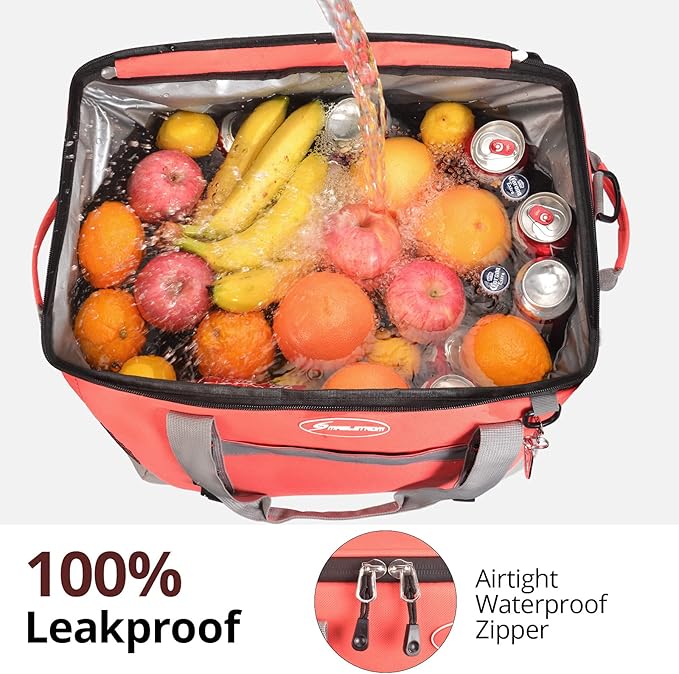Maelstrom Collapsible Soft Cooler Bag, 24/30/60/75 Cans Beach Cooler, Ice Chest, Leakproof & Portable for Beach, Camping, Road Trips & Grocery Shopping