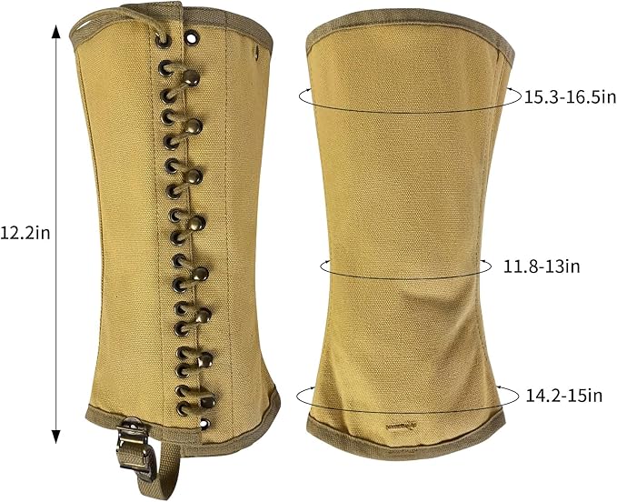 WW2 US Canvas Leg Gaiters Boot Gaiters for Men Gaiters for Hiking Reproduction WWII Us M1936 Leggings Gaiters Puttee