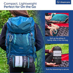 DREAMCARE Camping Pillow, Memory Foam Travel Pillow, Camping Accessories - Small Pillow Camping Essentials Camping Pillows for Sleeping, Backpacking Pillow, Travel Pillows for Sleeping (Medium,Green)