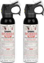 SABRE Frontiersman MAX Bear Spray – 40 ft Range, Maximum Strength, The Only EPA-Registered Spray for Bears & Mountain Lions, 7.9 oz, Glow Safety Clip, Outdoor Hiking & Camping Protection