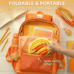 ADOOPE Wired Kids Headphones with USB C Plug, 85dB Safe Volume, Adjustable Headband, Tangle-Free Cord Headphones for School, Tablet, Travel (Yellow & Orange, Without Microphone)