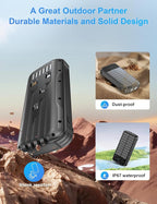 Solar Charger Power Bank, PD 20W Fast Charging External Batter, 40000mAh Portable Phone Charger Built in 4 Cables with Dual Bright Flashlights for Camping, Hiking, and Outdoor Use (Black)