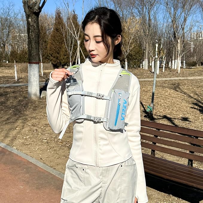 Azarxis Running Water Bottles Flask BPA Free Leakproof Hydration Vest Packs Waist Belt Replacement for Triathlon Marathon Hiking Cycling Climbing Runner