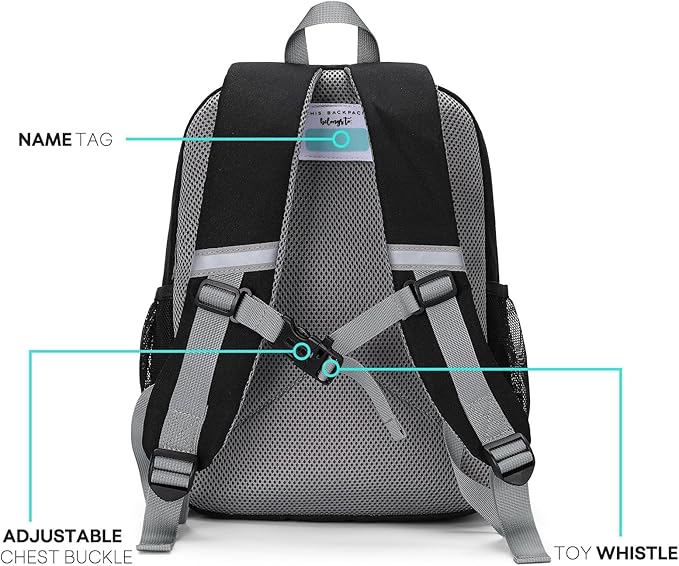 mibasies Toddler Backpack for Boys 2-4: Preschool Backpacks for Boys - Cute Kids Backpack
