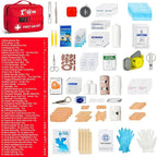 346 Piece First Aid Kit Survival - Professional Waterproof Trauma Medical Kit for Emergency, Ideal for Home, Office, Car, Travel, Outdoor, Camping, Hiking - Portable Emergency Supplies Bag