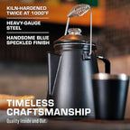 COLETTI Classic Coffee Percolator — Percolator Coffee Pot, Camp Coffee Maker – The Original Camping Coffee Pot, Now Modernized – For Campsite Brewmasters Everywhere [Matte Gray Enamel, 12 Cup]