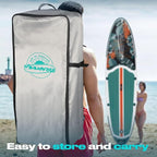 Inflatable Paddle Boards for Adults and Youth, 11'x33 Wood Grain Stand Up Paddle Board with SUP Accessories, Portable Inflatable Paddleboard for All Skill Levels,Blow Up Paddle Board as Present