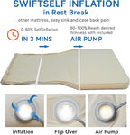 Tesla Camping Air Mattress with Foam, 4''Extra Thick Self Inflating Sleeping Pad for Camping, Fast Inflate & Deflate, with Electric Pump, Model Y