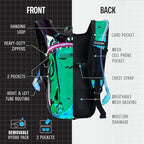 Sojourner Rave Hydration Pack - Hydration Backpack - Hydropack with 2L Bladder - Water Backpack for Festivals, Hiking, Running, Biking and More