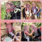 HESTYA 4 Pack Mosquito Bug Net Mesh for Head Mosquito Head Net Face Neck Fly Netting Hood from Insect Bugs Gnats for Outdoor