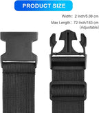 Luggage Straps for Suitcases, Black - Premium Quality Polyester Material, TSA Approved, Adjustable & Versatile, Sturdy Buckle, 4 Pack - Ideal for Travelers