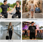 Fanny Pack for Women Men, Water-Resistant Travel Waist Pack with RFID Blocking, Wide Opening Crossbody Belt Bag for Phone, Passport, Small Hip Pack for Running, Hiking, Workout（Off-white）