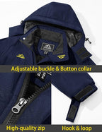 TACVASEN Men's Winter Ski Jacket Waterproof Snow Coats Snowboard Fleece Lining Jacket Warm Parka with Hooded