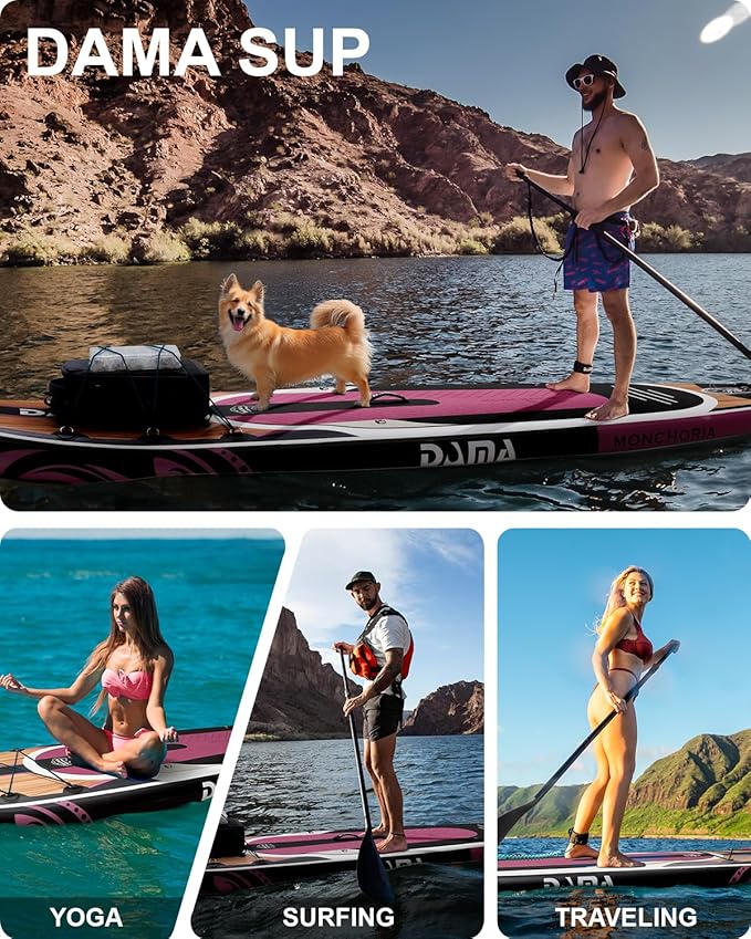 DAMA 11'*34"*6" Stand Up Paddle Board, Inflatable Paddle Board,Inflatable Paddle Boards for Adults w/a Wide, Smooth and Non Slip Deck, Versatile Styles, Suitable for Adults