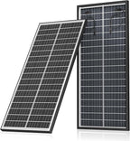 100 Watt Bifacial Solar Panel, 18BB Monocrystalline High Efficiency Module, Dual-Sided 12V/24V for RV, Boat, Cabin, Camping, Off-Grid Systems