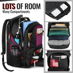 YOREPEK Travel Backpack, Extra Large 50L Laptop Backpacks for Men Women, Water Resistant College Backpack Airline Approved Business Work Bag with USB Charging Port Fits 17 Inch Computer, Purple