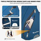 Seektop Crossbody Bag Anti-Theft RFID Blocking Waterproof 400D Nylon Lightweight Small Sling Backpack Shoulder Bags Chest Pack Cross Body Bag for Travel Hiking Outdoor Men Women Blue