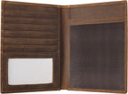 Genuine Leather Passport Holder, RFID Blocking Travel Wallet for Men & Women (Brown)