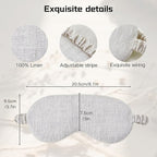 Sleep Mask Pure Linen Eye Mask, with Elastic Band,Comfort Sleeping Shade for Nighttime Sleeping, Traveling & Napping,Side Sleeper Eye Cover Cooling with Travel Bag Gift Package(Natural)