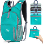 15L Hiking Backpack - Small Lightweight Packable Daypack Travel Outdoor Foldable Shoulder Bag Camping Hiking Backpack for Women Men - Green