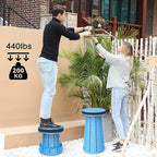 ALEVMOOM Portable Telescoping Collapsible Stool with Cushion & Bag, Retractable Folding Stool for Adults, Lightweight But Sturdy Capacity 440 lbs for Camping Fishing Hiking BBQ