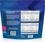 HydroMATE Electrolytes Powder Drink Mix Packets Hydration Accelerator Low Sugar Party Favors for Rapid Recovery Vitamin C Plus Caffeine Variety Pack 16 Sticks