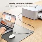 Cable Matters 2-Pack Short USB Extension Cable - 3ft, Male to Female USB Extender Cable, USB2.0 Extension Cord, 480Mbps, Black