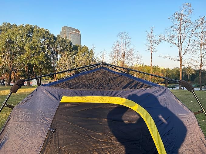 3/4 Person/6 Person Camping Tent Fast Cabin Tent with Instant Setup Tent, Weatherproof Tent Easy Quick Set Up & Pop Up in 60 Seconds with Rainfly Backpack for Family Camping,Upgraded Ventilation