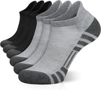 Airacker Ankle Athletic Running Socks Cushioned Breathable Low Cut Sports Tab Socks for Men and Women (6 Pairs)