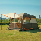 KTT Instant Tent 6 Person(B),Large Family Cabin Tents,Automatic Tent Build Quickly in 60S,2 Rooms,2 Top Windows,3 Doors and 3 Windows with Mesh,Waterproof,Big Tents for Outdoor,Picnic,Camping.