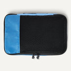 Amazon Essentials 4-Piece Packing Cubes Travel Accessories Set, Luggage Organizer with Double Zipper, Mesh Top, 100% Polyester, Small, Sky Blue (Previously Amazon Basics)